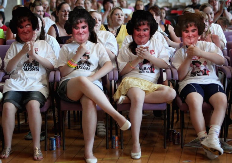 Image: Friends Gather To Watch Susan Boyle In the Final Of 'Britain's Got Talent'